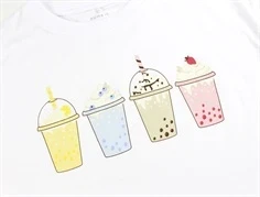 Name It bright white printet short t-shirt